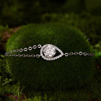 Open Pear Halo Bracelet