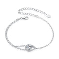 Open Pear Halo Bracelet