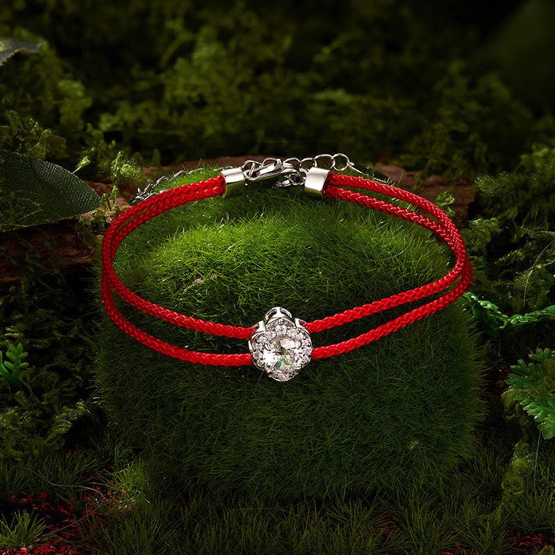 Woven Floral Rope Bracelet