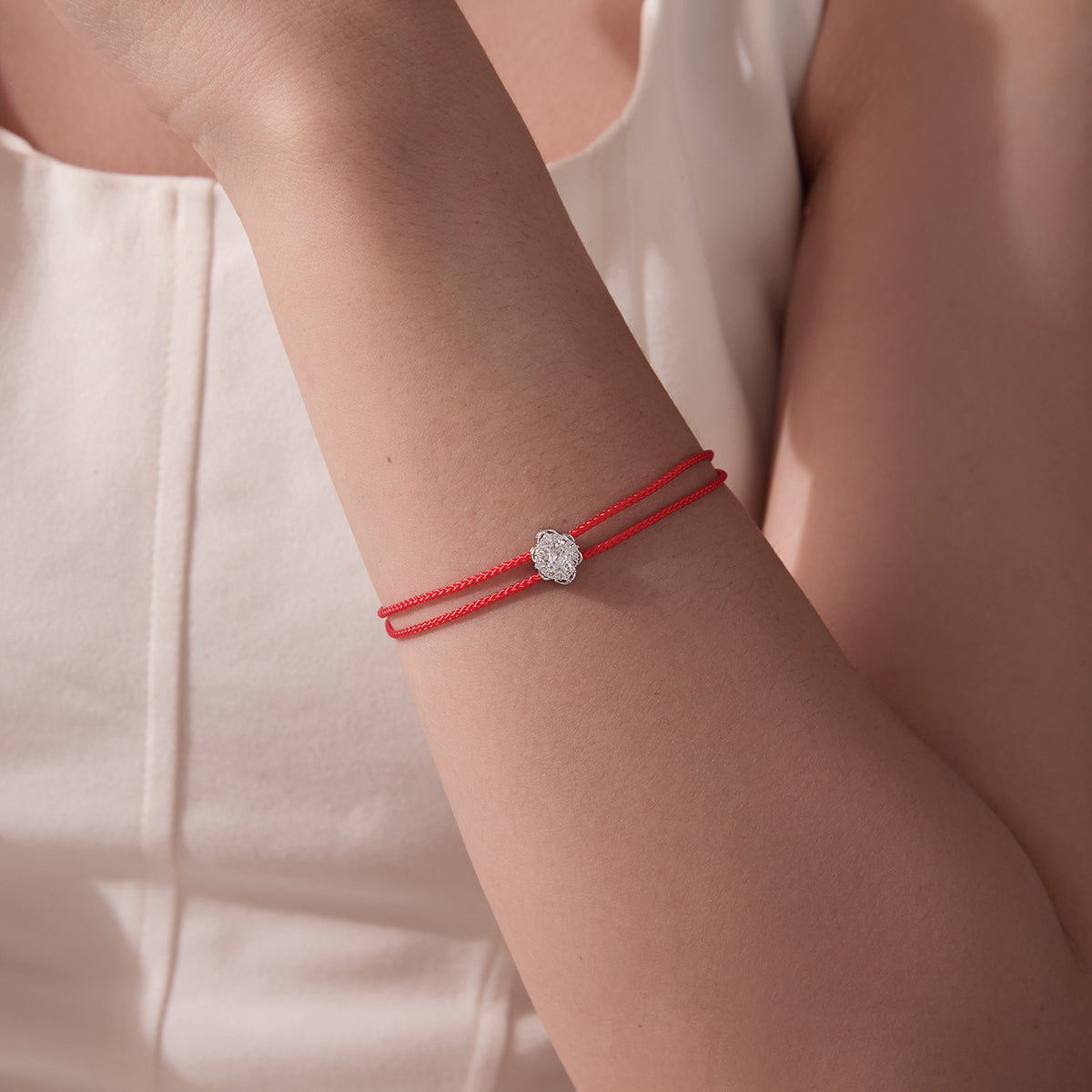 Woven Floral Rope Bracelet