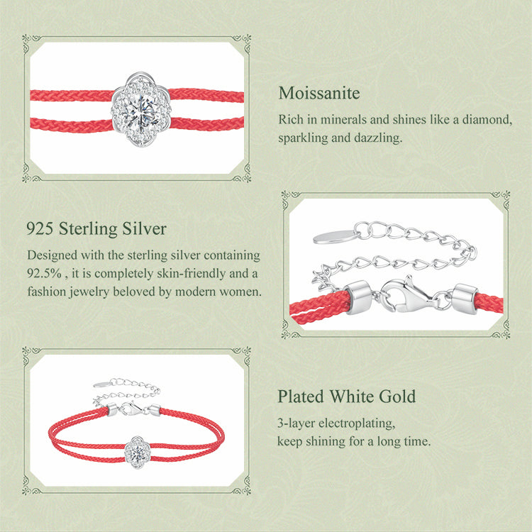 Woven Floral Rope Bracelet