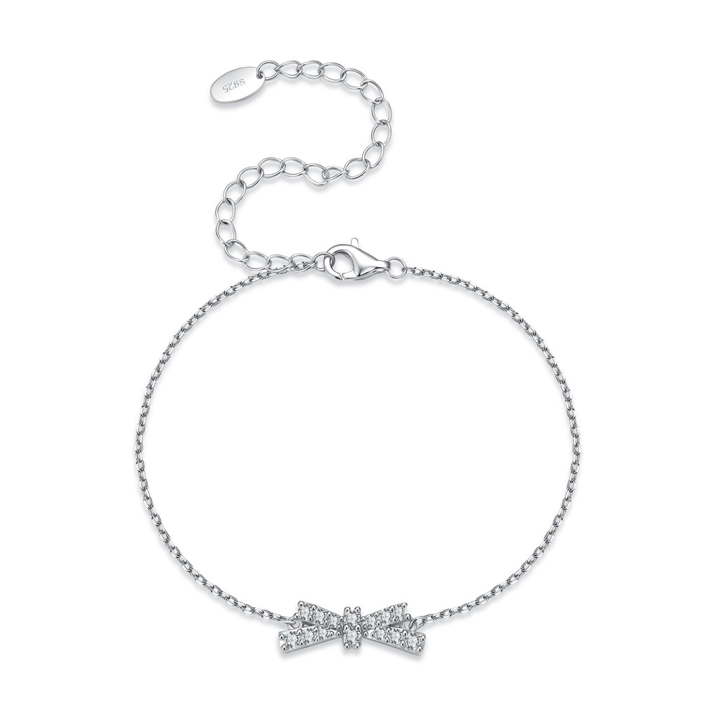 Pavé Bow Bracelet|BAMOER - Bamoer jewelry official store