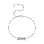 Pavé Bow Bracelet|BAMOER - Bamoer jewelry official store