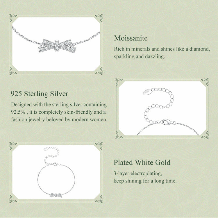 Pavé Bow Bracelet|BAMOER