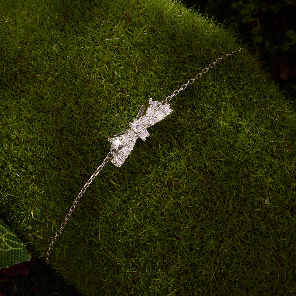 Pavé Bow Bracelet|BAMOER