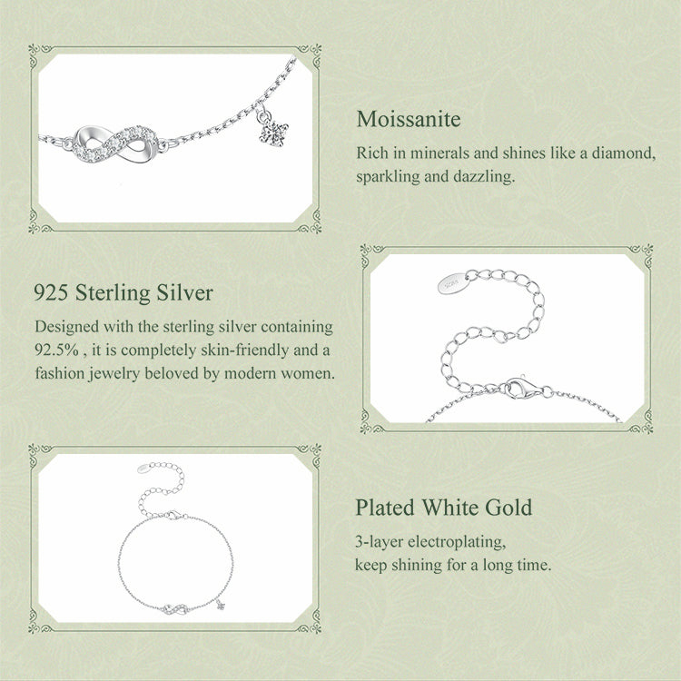 Infinity Drop Chain Bracelet