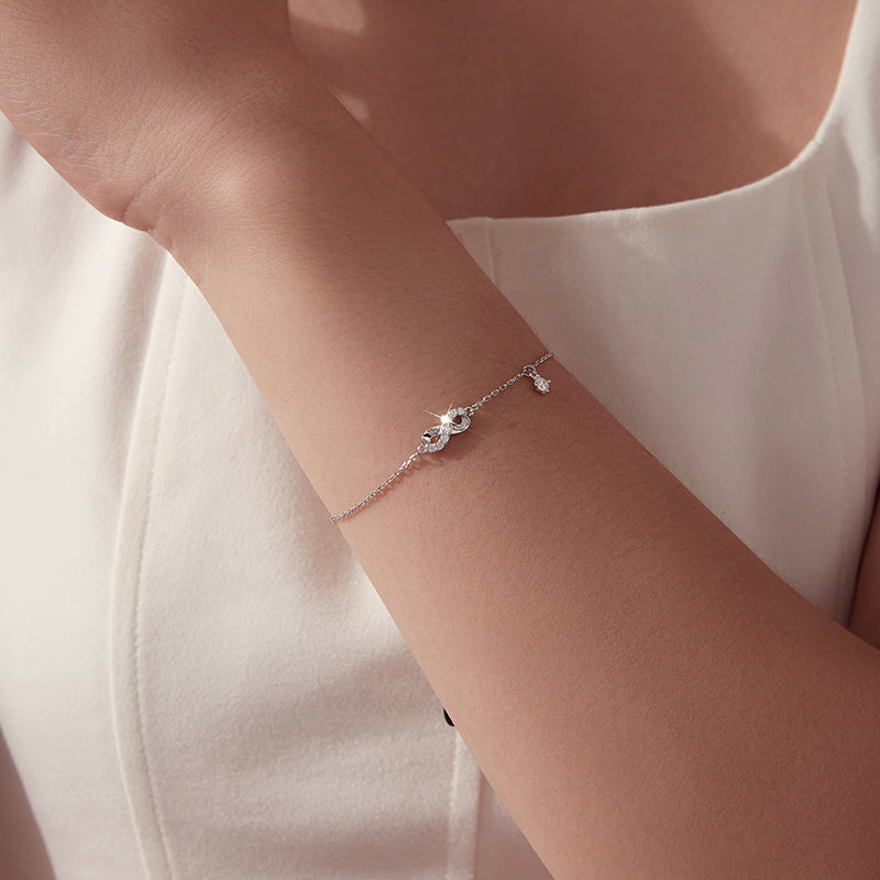 Infinity Drop Chain Bracelet