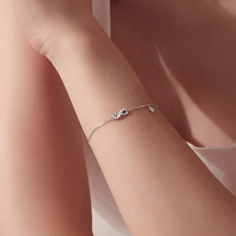 Infinity Drop Chain Bracelet