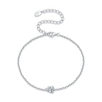 Pear Solitaire Chain Bracelet