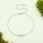 Pear Solitaire Chain Bracelet