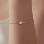 Pear Solitaire Chain Bracelet