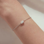 Pear Solitaire Chain Bracelet