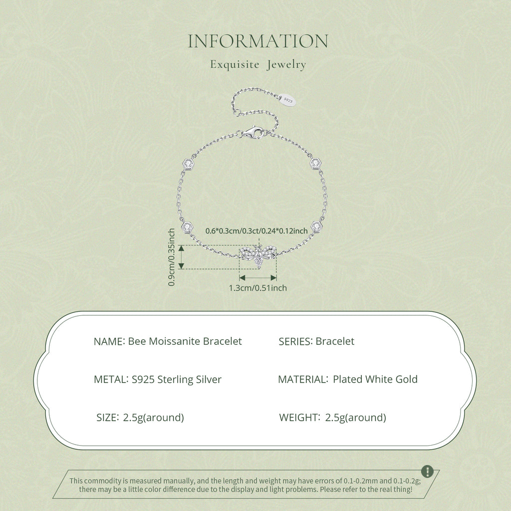 Bee Moissanite Bracelet