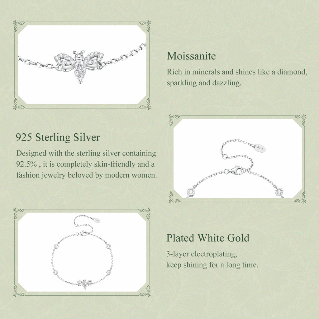 Bee Moissanite Bracelet