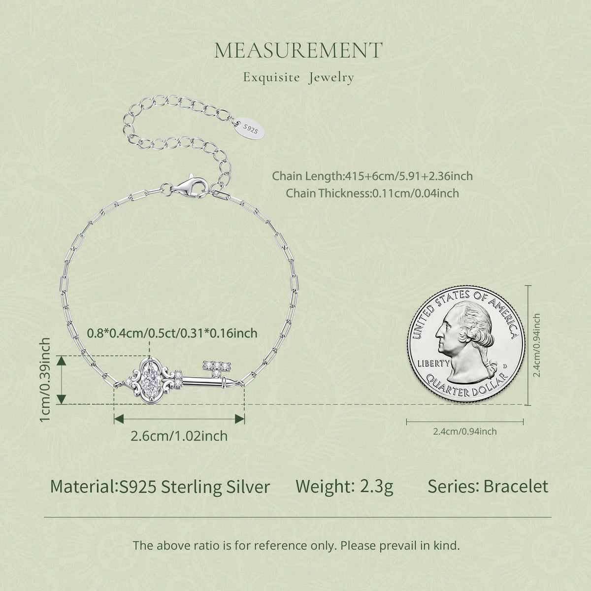 Moissanite Key Bracelet