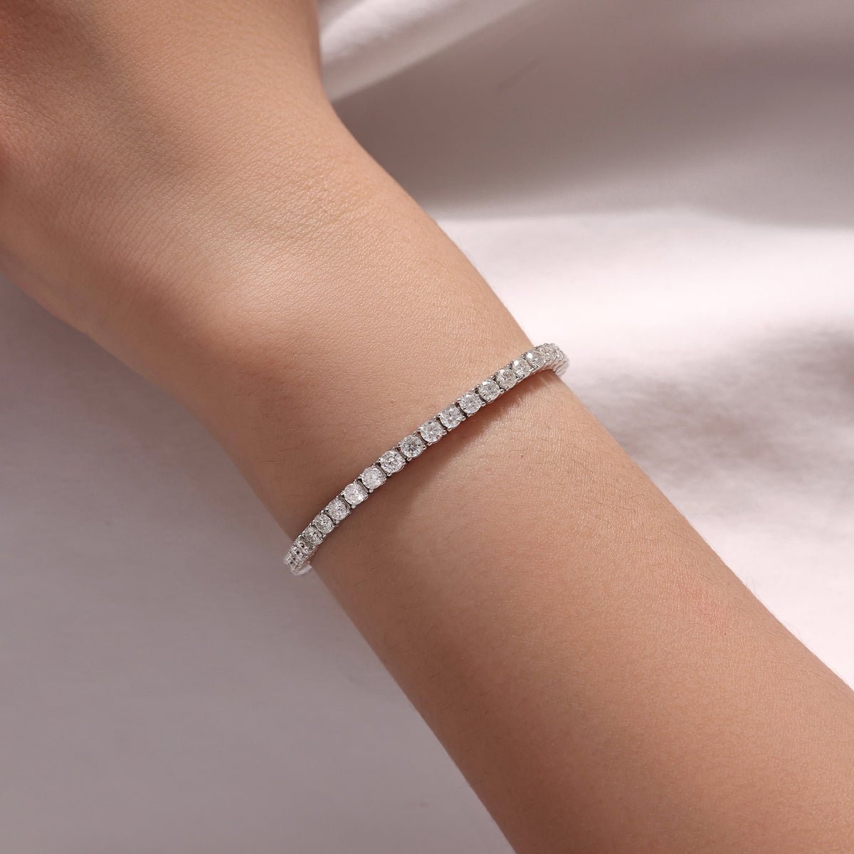 3MM Moissanite Tennis Bracelet