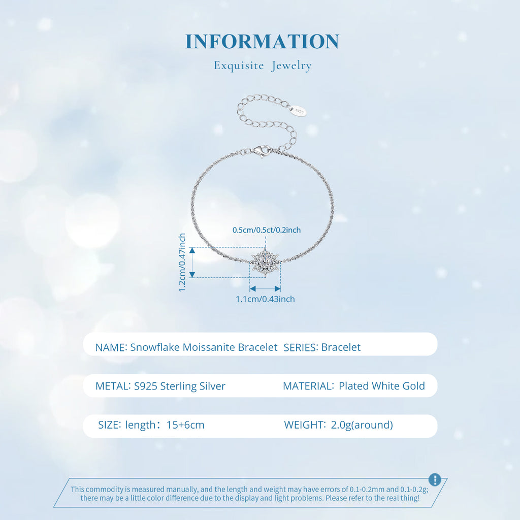 Snowflake Moissanite Bracelet