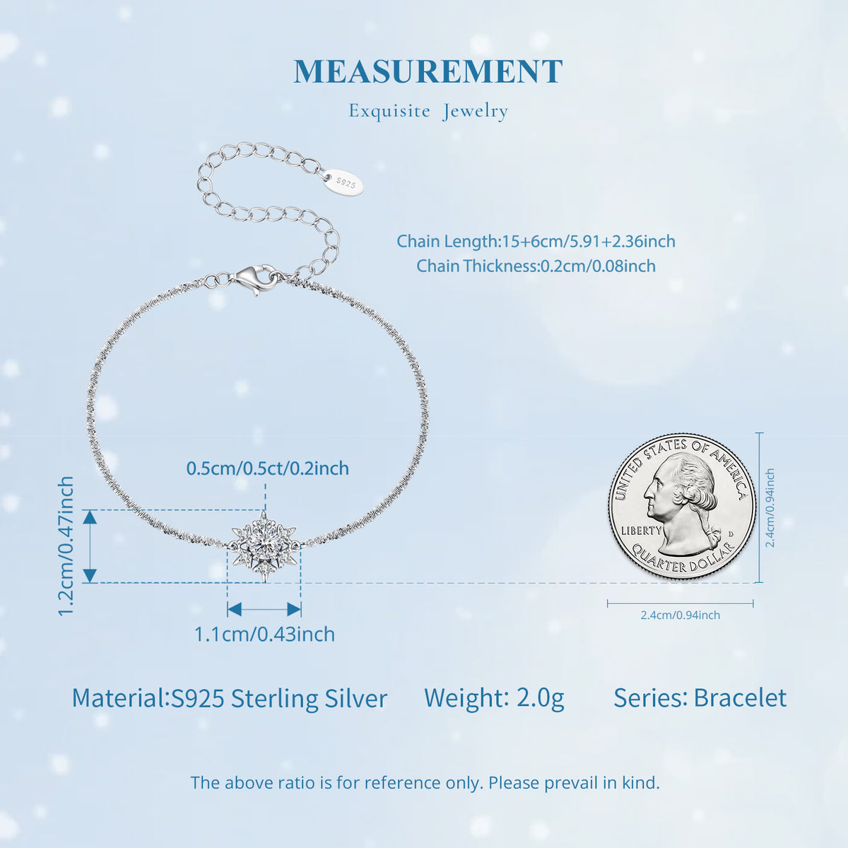 Snowflake Moissanite Bracelet