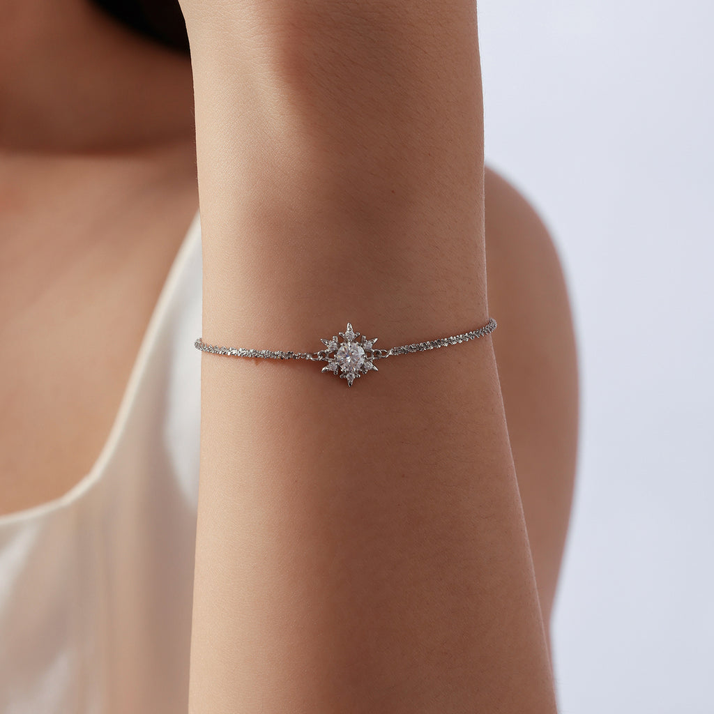Snowflake Moissanite Bracelet
