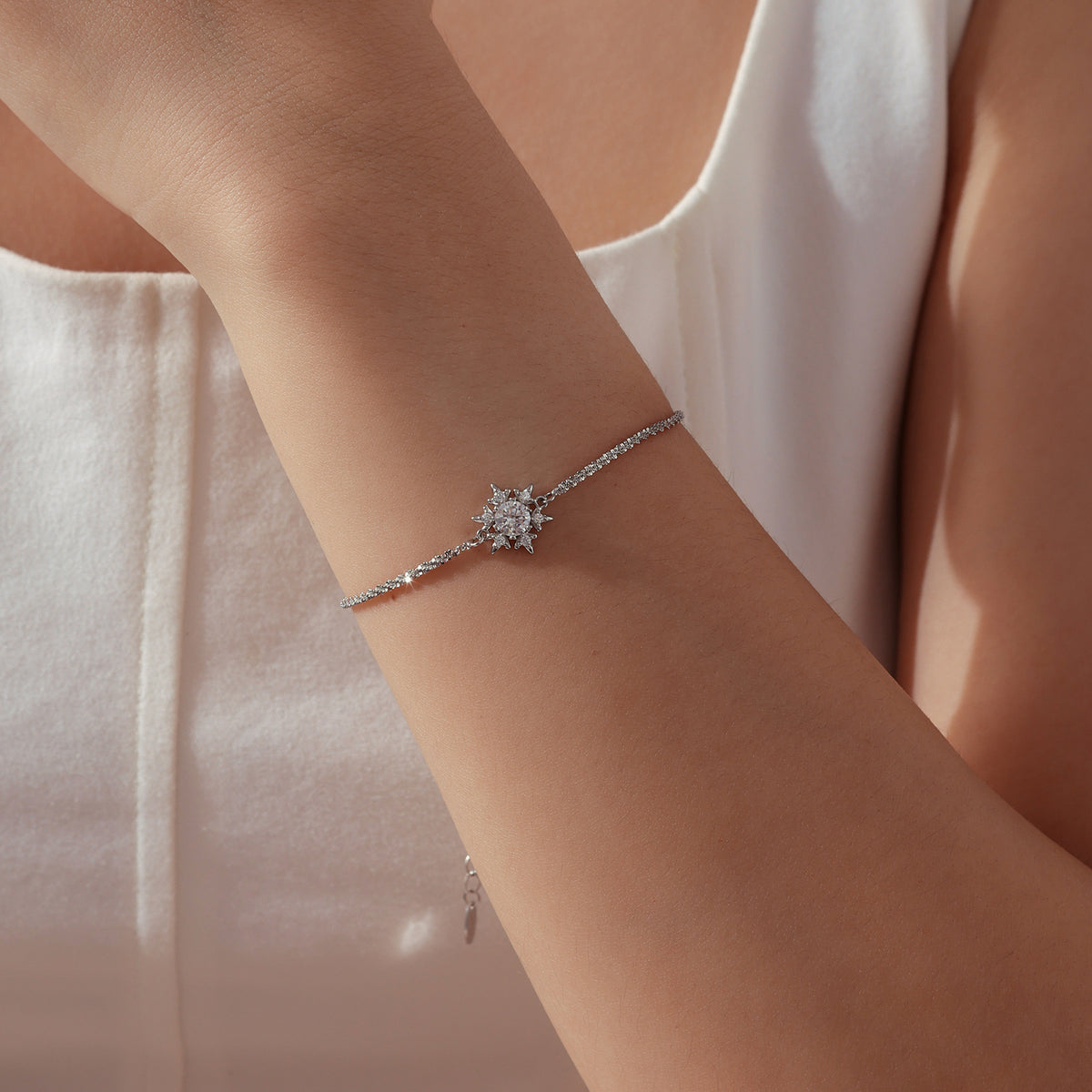Snowflake Moissanite Bracelet