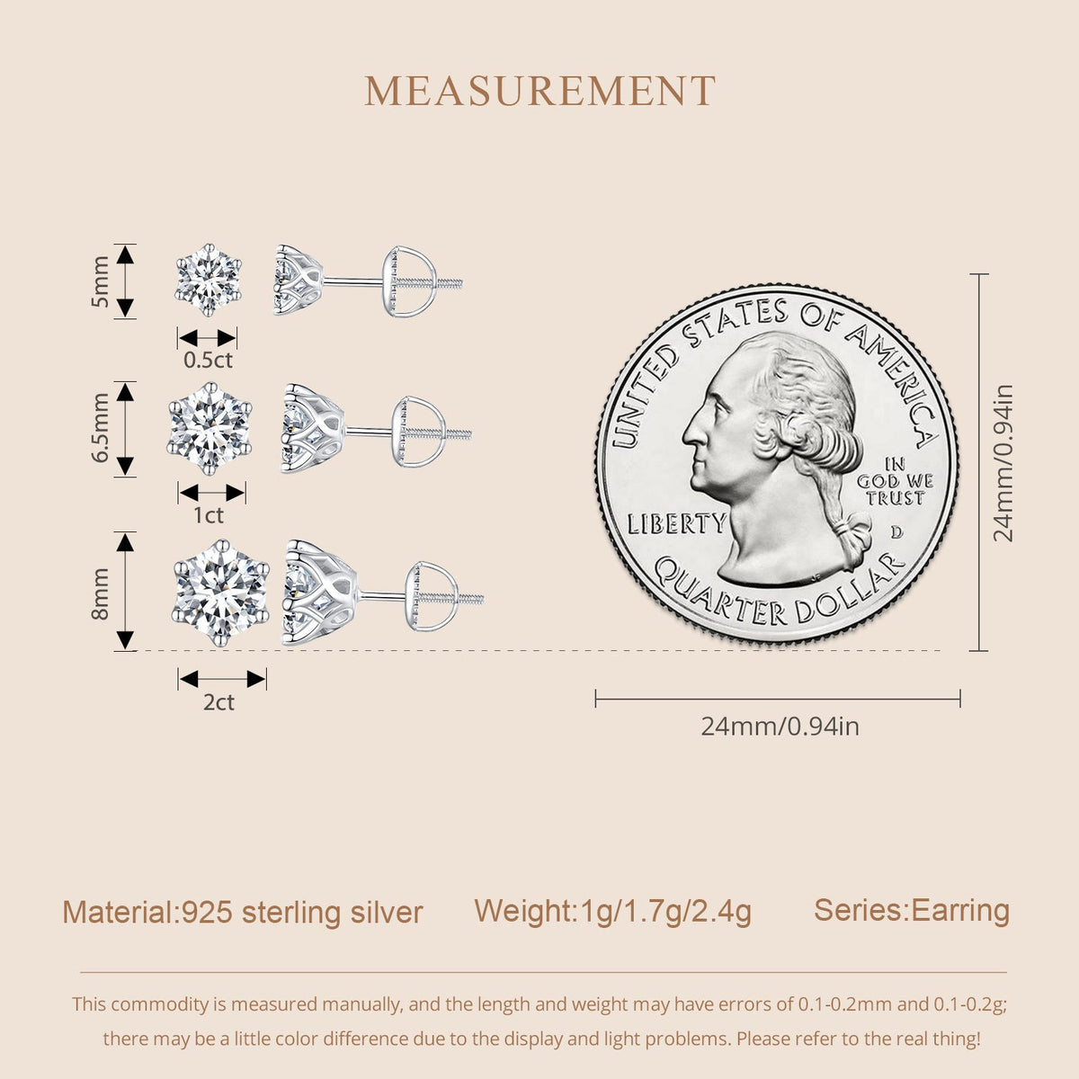 Classic 6-Prong Moissanite Studs