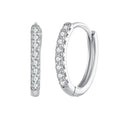 bamoer 925 Silver Pave Moissanite Huggie Hoop Earrings