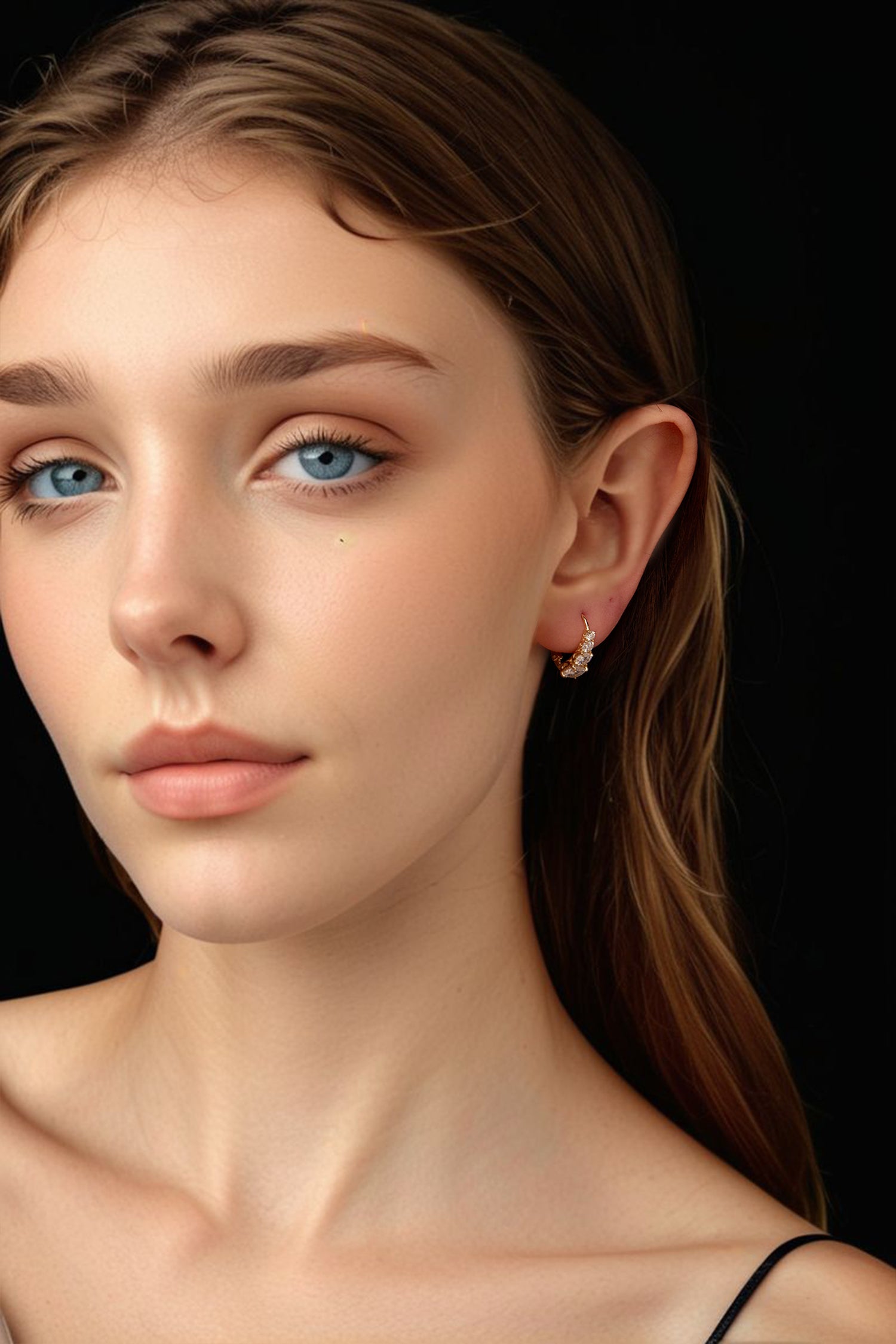 Cascading Moissanite Earrings in 925 Sterling Silver
