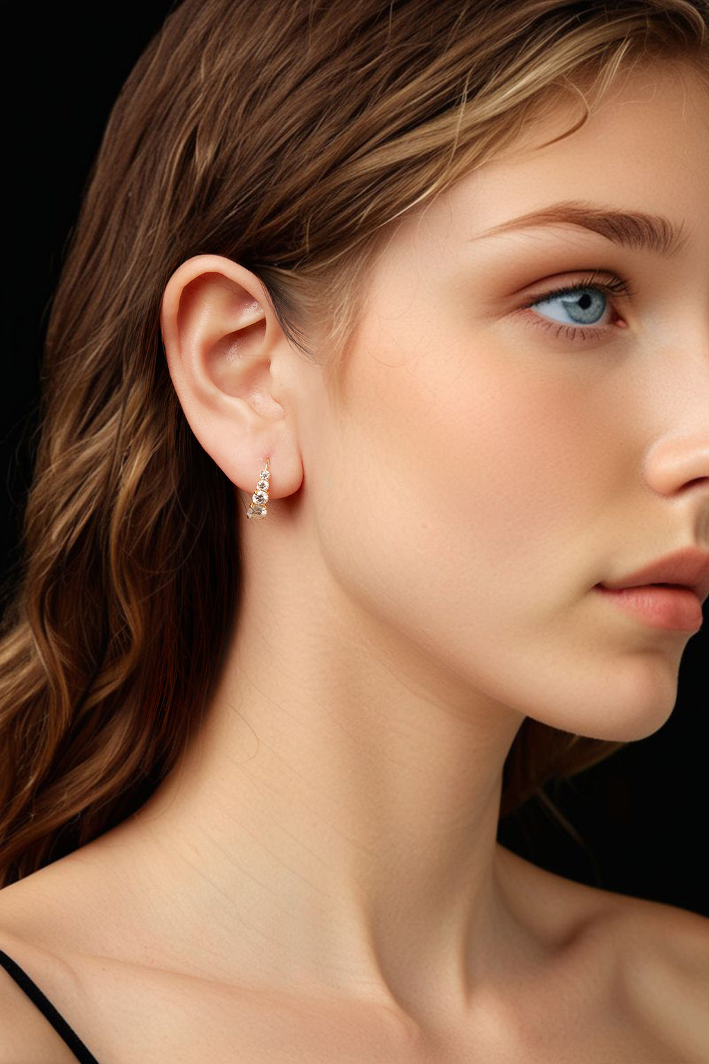 Cascading Moissanite Earrings in 925 Sterling Silver