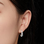 Cascading Moissanite Earrings in 925 Sterling Silver