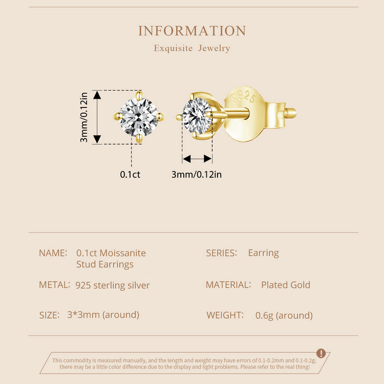 Classic Moissanite Studs