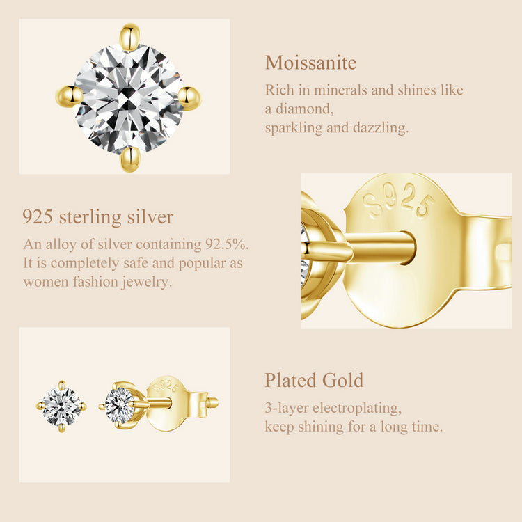 Classic Moissanite Studs