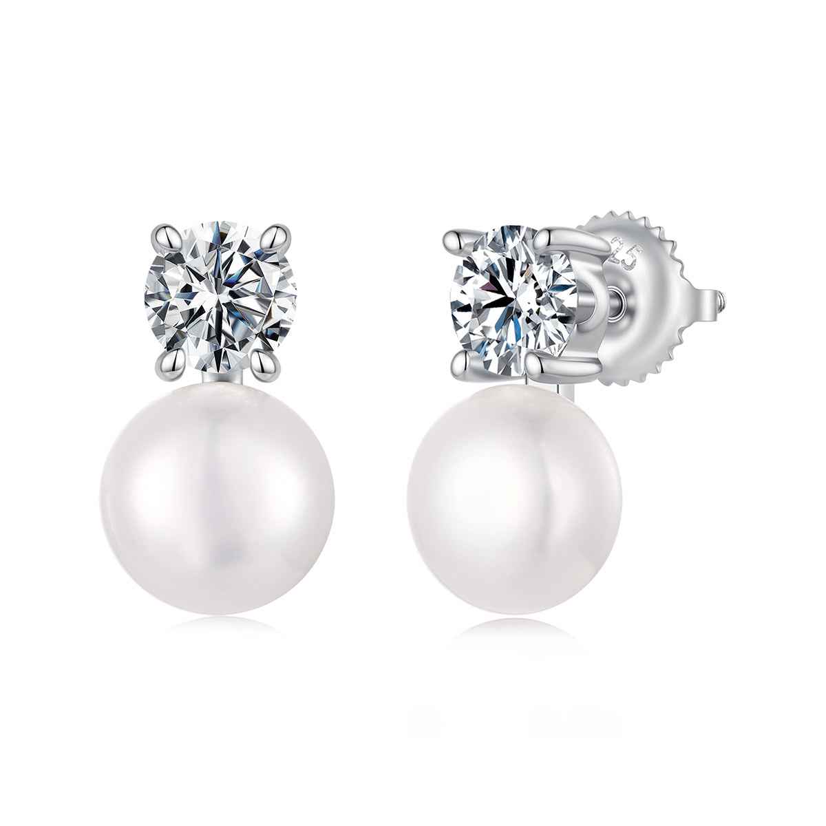 Timeless Pearl & Diamond Studs - Bamoer jewelry official store