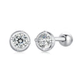 Bezel Set Moissanite Studs