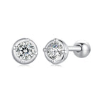 Bezel Set Moissanite Studs