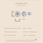 Bezel Set Moissanite Studs