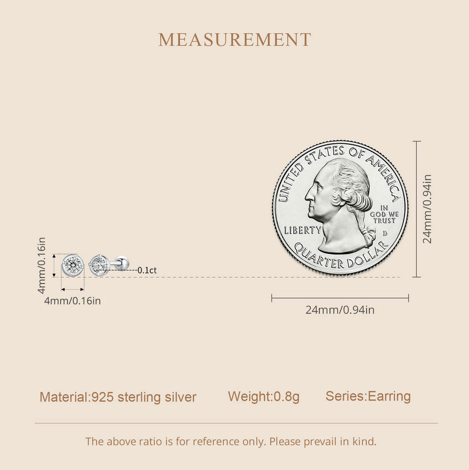 Bezel Set Moissanite Studs