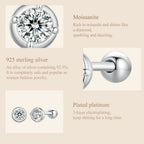 Bezel Set Moissanite Studs