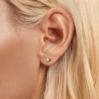 Bezel Set Moissanite Studs