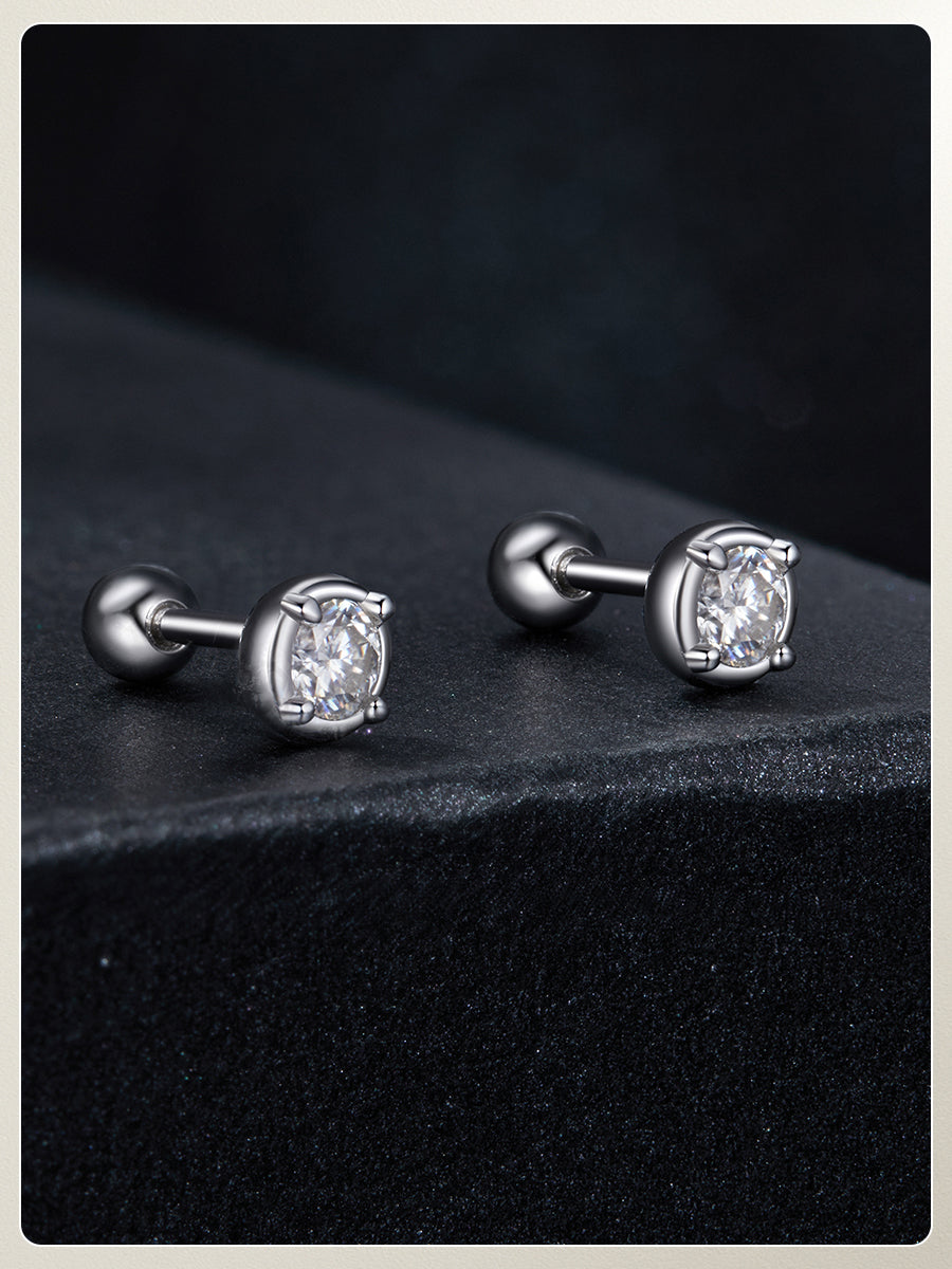 Aurora Brilliance Moissanite Stud Earrings