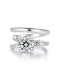 BAMOER Luna Moissanite Ear Climber Earrings