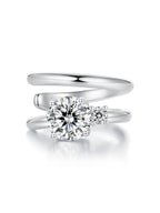 BAMOER Luna Moissanite Ear Climber Earrings