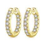 Pavé Thick Huggie Hoops