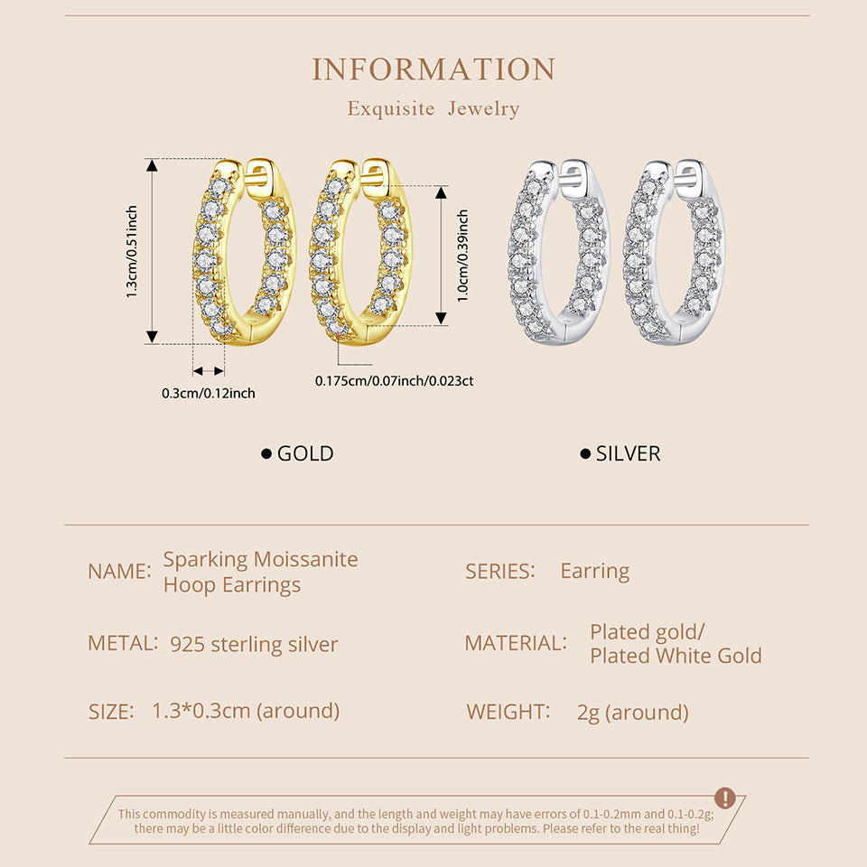 Pavé Thick Huggie Hoops