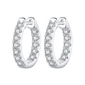 bamoer 925 Silver Pavé Moissanite Huggie Hoop Earrings