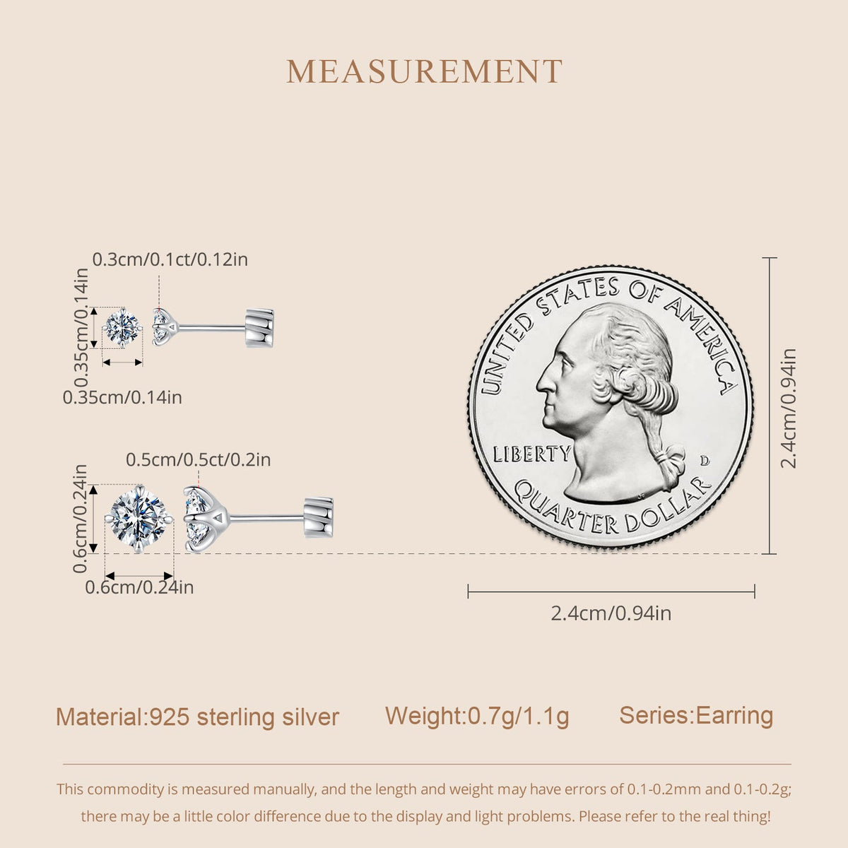 3-Prong Martini Studs