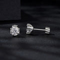 bamoer 925 Silver 6-Prong Moissanite Stud Earrings