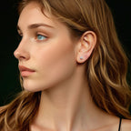 bamoer 925 Silver 6-Prong Moissanite Stud Earrings