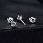 bamoer 925 Silver 6-Prong Moissanite Stud Earrings