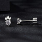 bamoer 925 Silver 6-Prong Moissanite Stud Earrings