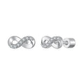 bamoer 925 Silver Infinity Moissanite Stud Earrings